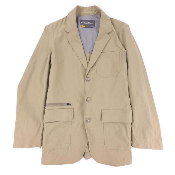 NEW Eddie Bauer Travex Travel Blazer Utility Jacket DWR Gorpcore Cargo Khaki 40 - Picture 1 of 12